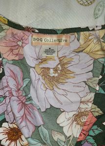 BOG Collection,Floral Skirt And Blouse Set,Size M.