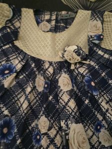 Navy Blue Frock For Girls