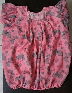 Charming Butterfly Print Girls' Top