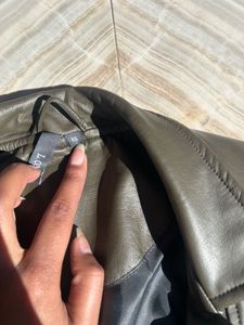 Asymmetrical Olive Colour Jacket