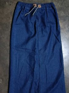 Denim Skirt with Raw Hem