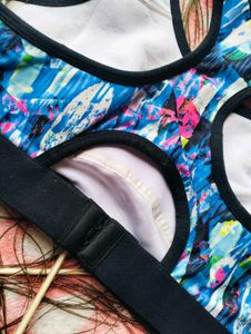 Abstract Print Sports Bra