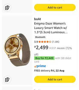 boAt Women&#39;s Luxury Smart Watch @ 1700/-