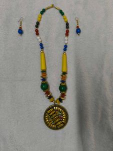 Heavy Traditional Neck Piece With Earring Set