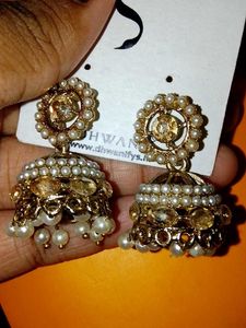 Pearl Jhumka Earrings