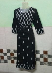Black Printed Kurta
