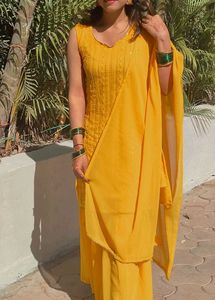 Haldi Kurta With Duppata Set