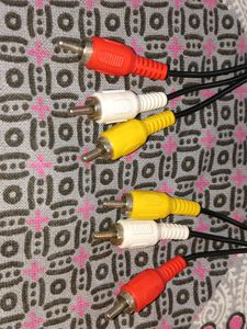3 RCA Male to Male 3 RCA Audio Video AV Cable. Suitable for TV LC LED Home Theater Laptop PC DVD .Black,1 Pc Pack. (1.5 Meter)