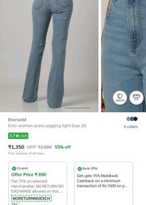 full length flared blue jeans