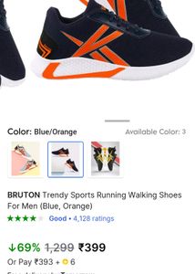 BRUTON Trendy Sports Running Walking Shoes For Men