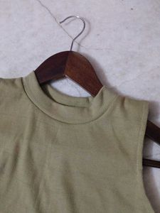 Tan Mock Neck Tank