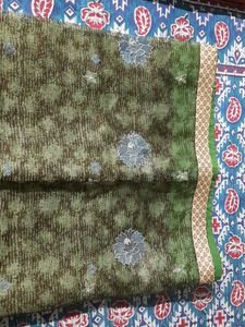 Elegant Green Floral Saree
