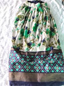 Floral print lagenga choli
