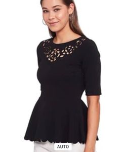 BEAUTIFUL FLORAL NECKLINE A-LINE TOP