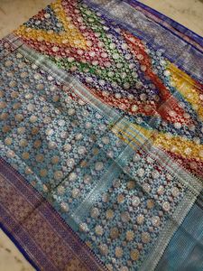 Heavy Highest Quality Banarasi Multi Colour Saree