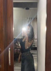 Denim Long Skirt