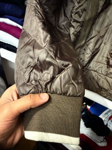 Lacoste Quilted Olive ZipUp Jacket