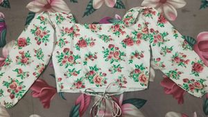 Floral Ruched Crop Top