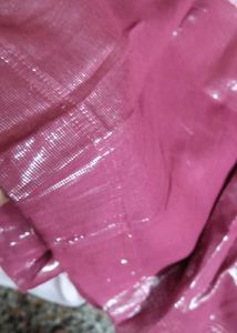 Net Saree Embroidered With Blouse Nd Peticot