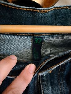 Orignal Blue Black Benetton Jeans For Men