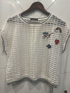 Zara Sheer Patchwork T-Shirt