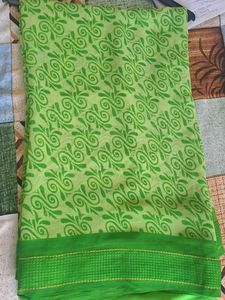 Parrot Green Daily Wear Saree