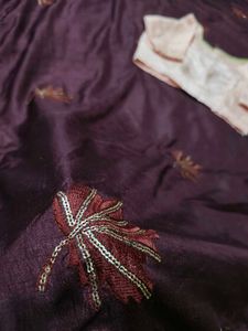 Saree With Blouse Marvadi Style