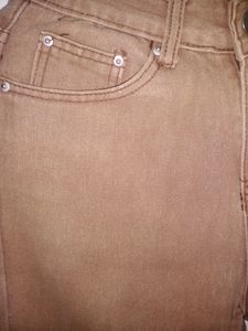 Brown Wide Leg Denim