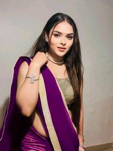 Purple &amp; Gold Saree Blouse Combo