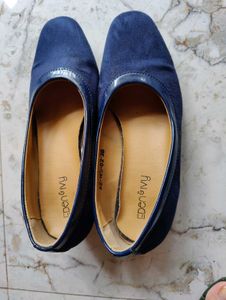 Blue Block Heels