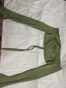 Olive Green Crop Top