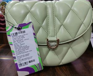 Mixt Mint Green Quilted Sling Bag