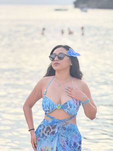 Blue Floral Bikini Set