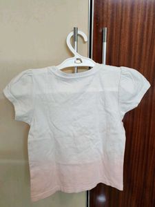White T Shirt For Girls By Hop