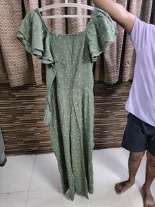 Green Polka Dot Jumpsuit Women