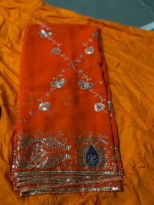 Navratri Orange Lehenga Choli Set