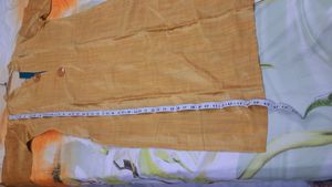 Beautiful Mustard Cotton Silk Kurta