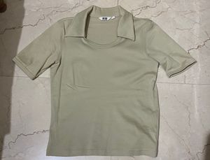 Light Green Top With Collar