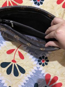 Brown Patterned Shoulder Bag