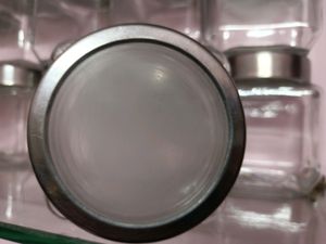 13 GLASS STORAGE JARS (CRYSTAL CLEAR)