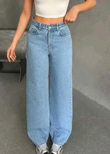 Wide Leg Denim Jeans