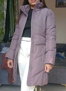 Long Winter Overcoat Style Puffer Jacket