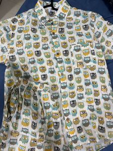 Quriky Owl Print Night suit Combo