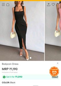 Elegant Black Midi Dress