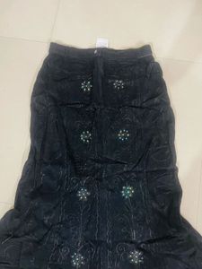Y2k Black Embellished long skirt