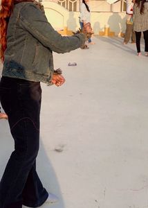 Denim Jacket with Fur Trim