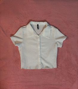 White Crop Shirt