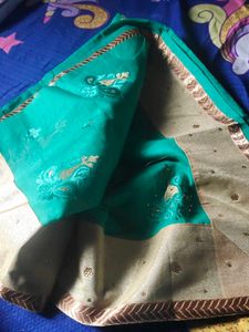 Pink And Green Saree (Pack Of 2)