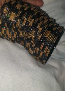 Black &amp; Gold Bangle Set