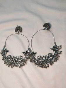 Peacock Hoop Earrings